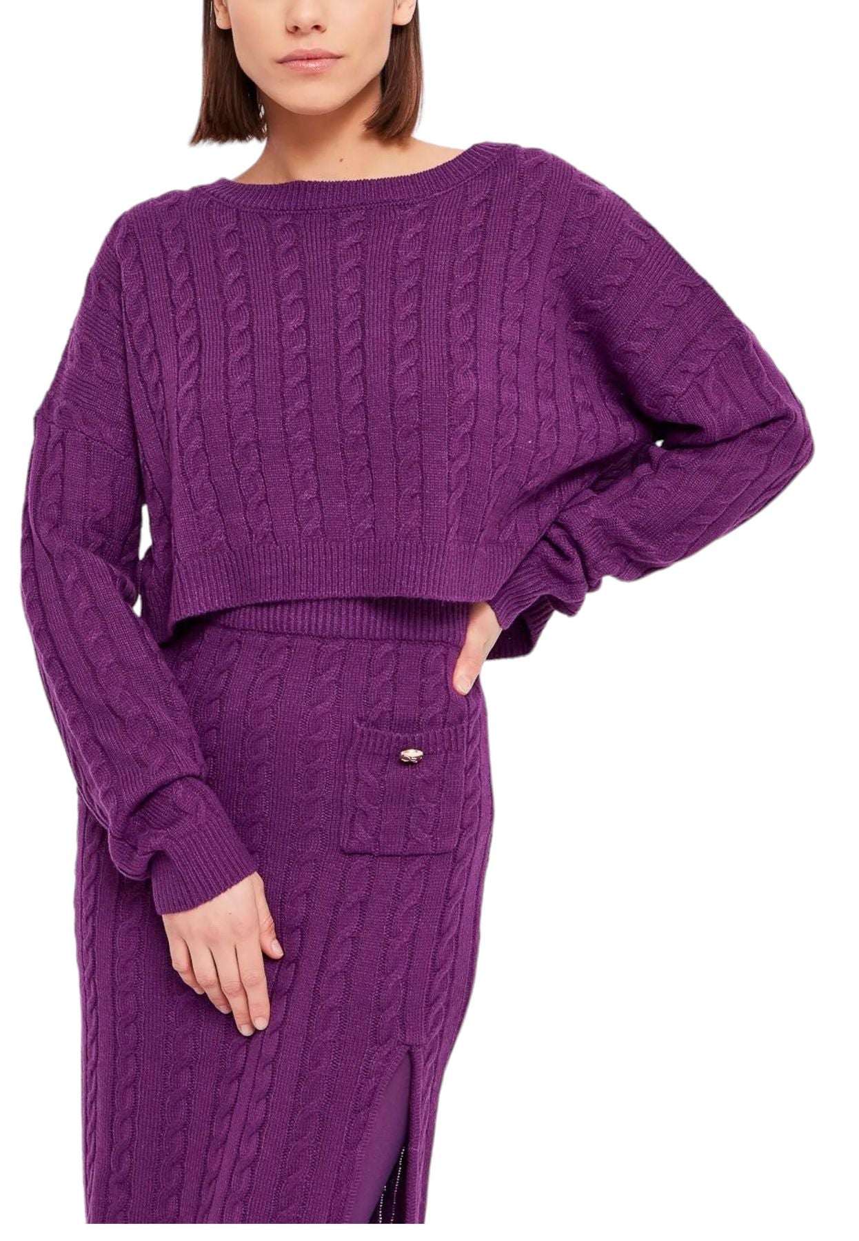 Maglione Scollo A Barca Donna Denny Rose Con Bottoni Dietro  321ND53002