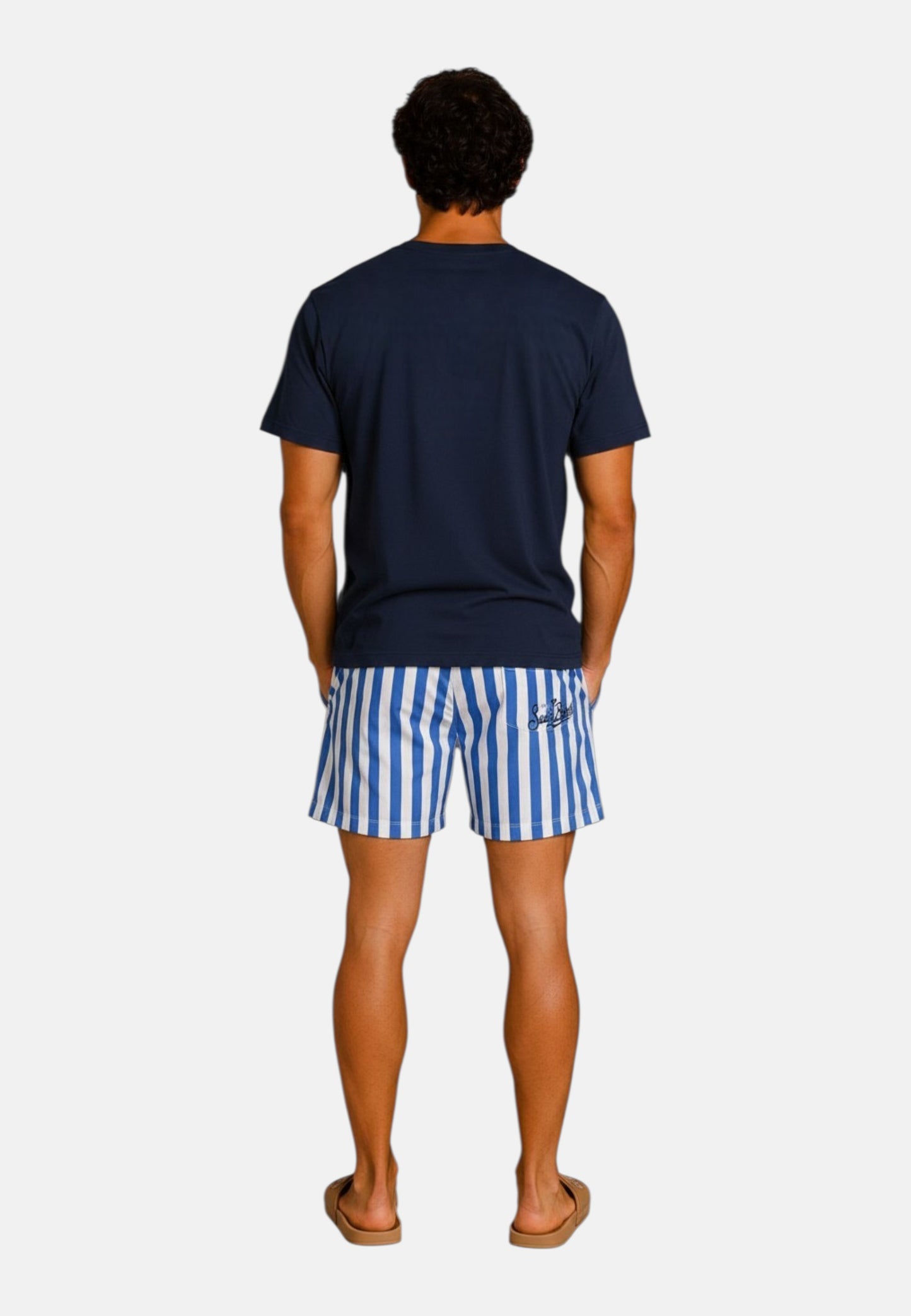 T-Shirt Manica Corta Uomo Mc2 Saint Barth Stampa E/O Ricamo Frontale Birre Bionde Portofino POT0001