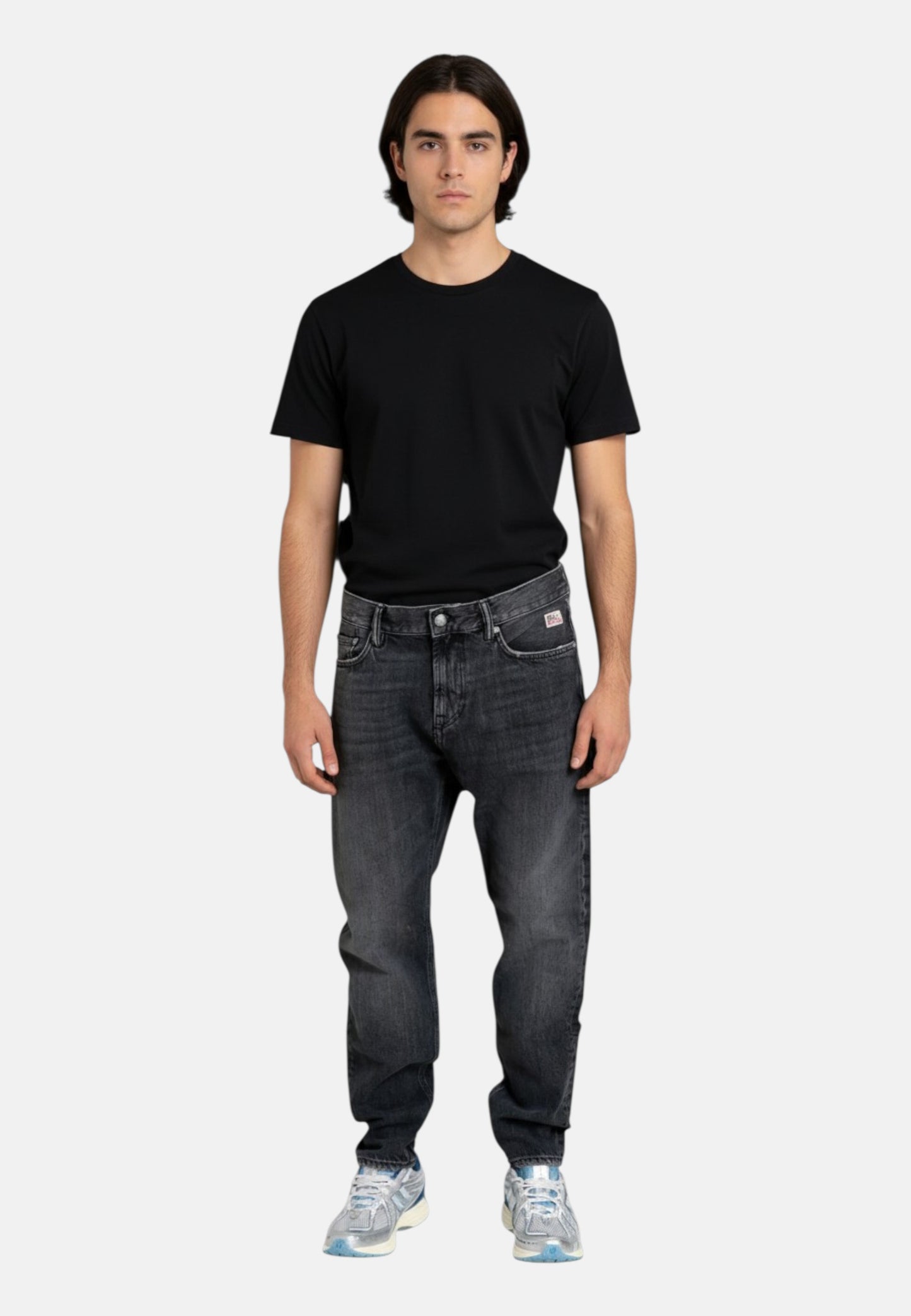 Jeans Carrot Fit Uomo Roy Roger's In Denim Nero Dapper RE-SEARCH Dalt villa RSC002N1263182