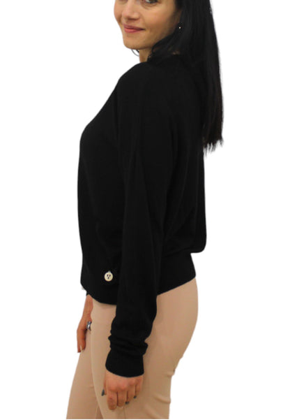 Maglione A Girocollo Donna White Wise Con Spalla Scesa  WW18000