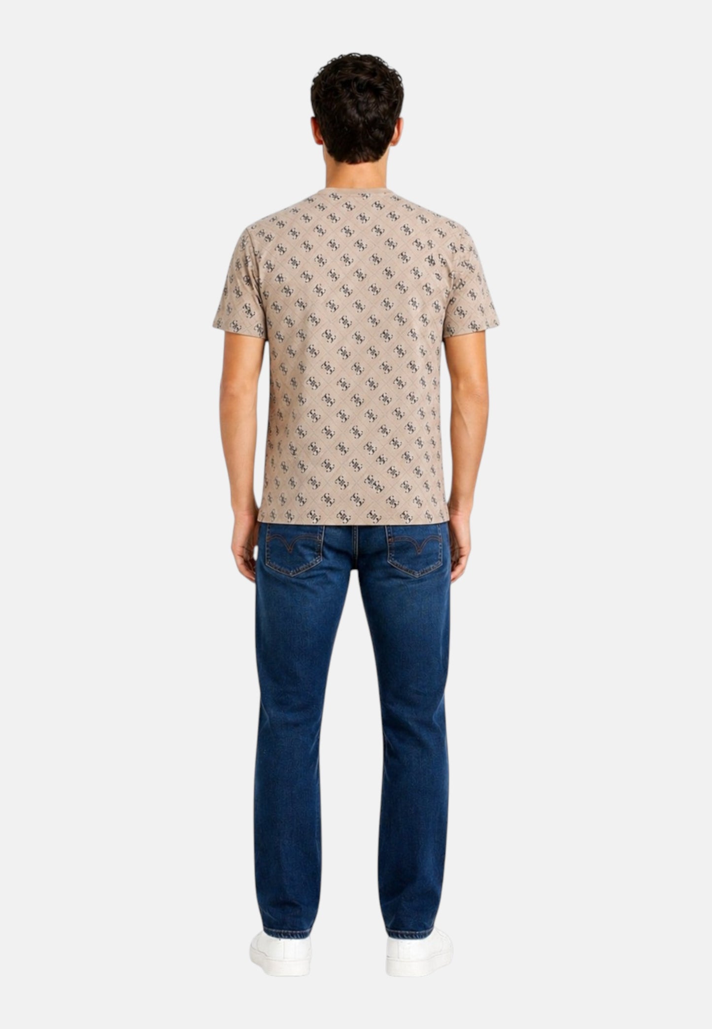 T-Shirt Manica Corta Uomo Guess  Jacquard 4G Knit M6GP34K3200
