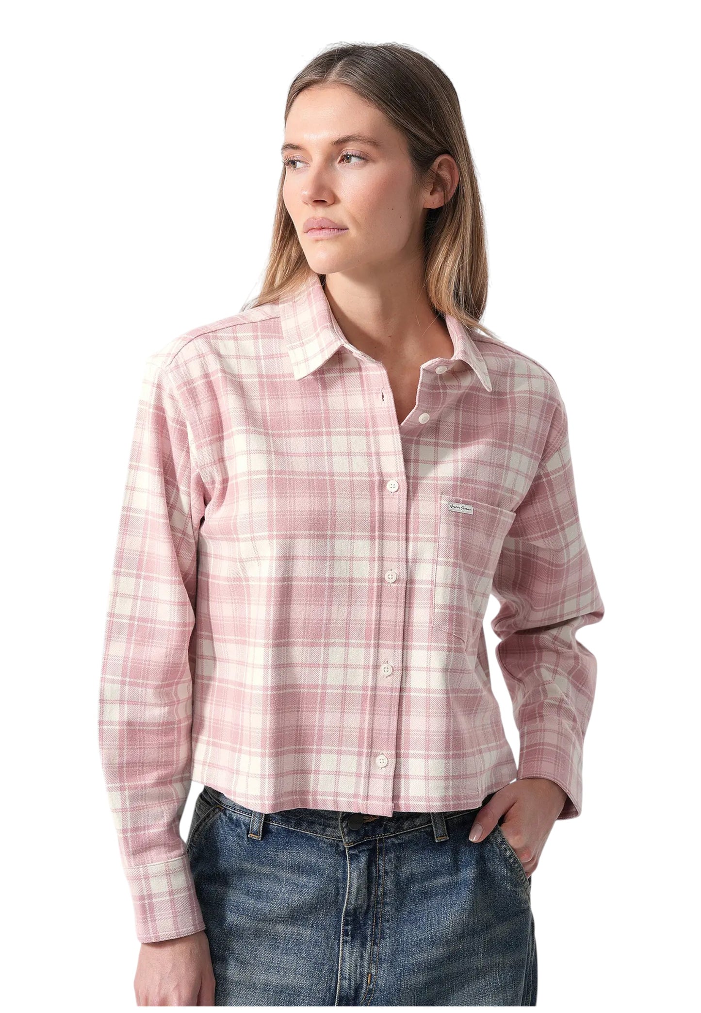 Camicia Manica lunga Donna Guess Con Tasca Gj Boxy Shirt W5BH39WGMH1