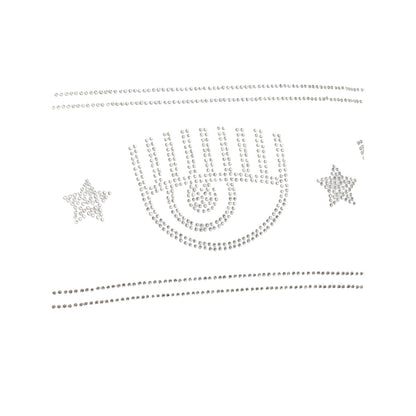 T-Shirt Manica Corta Donna Chiara Ferragni  Maxi Logomania Strass 74CBHG02CJG01