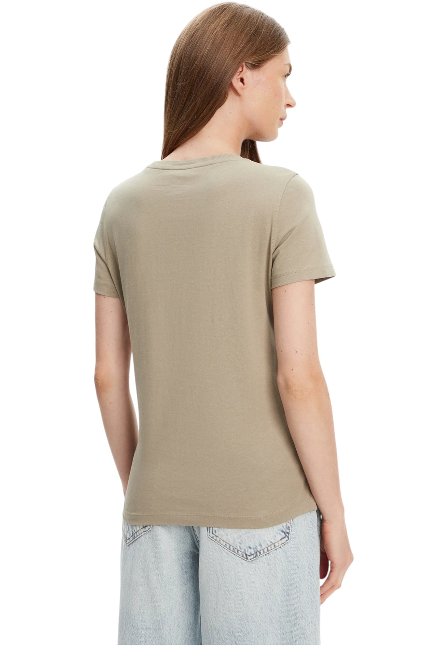 T-Shirt Manica Corta Donna Guess  Pearls Love Triangle W5YI40I3Z14