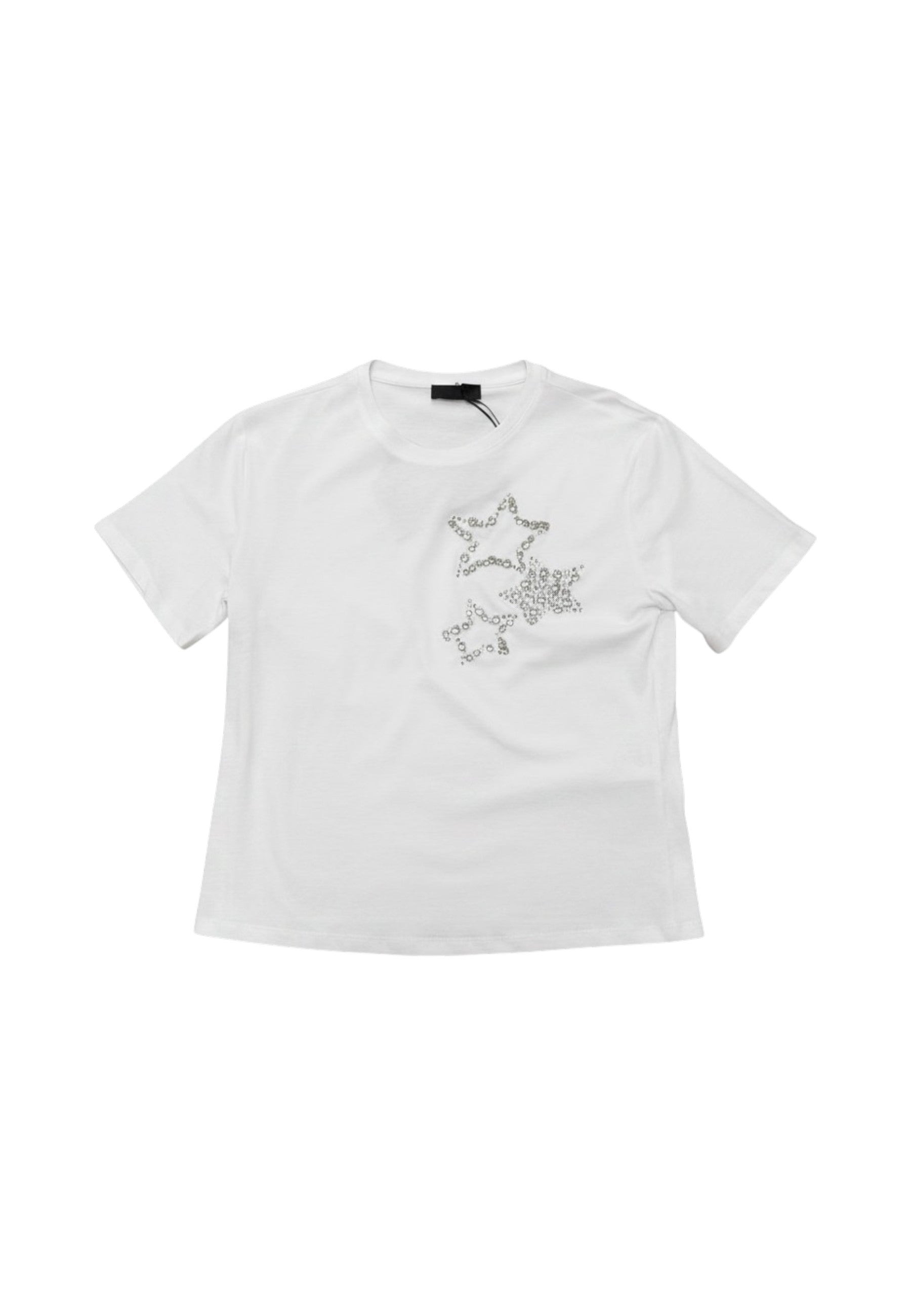 T-Shirt Manica Corta Donna Liu Jo Ricamata Stars Crystal CA6350J6308