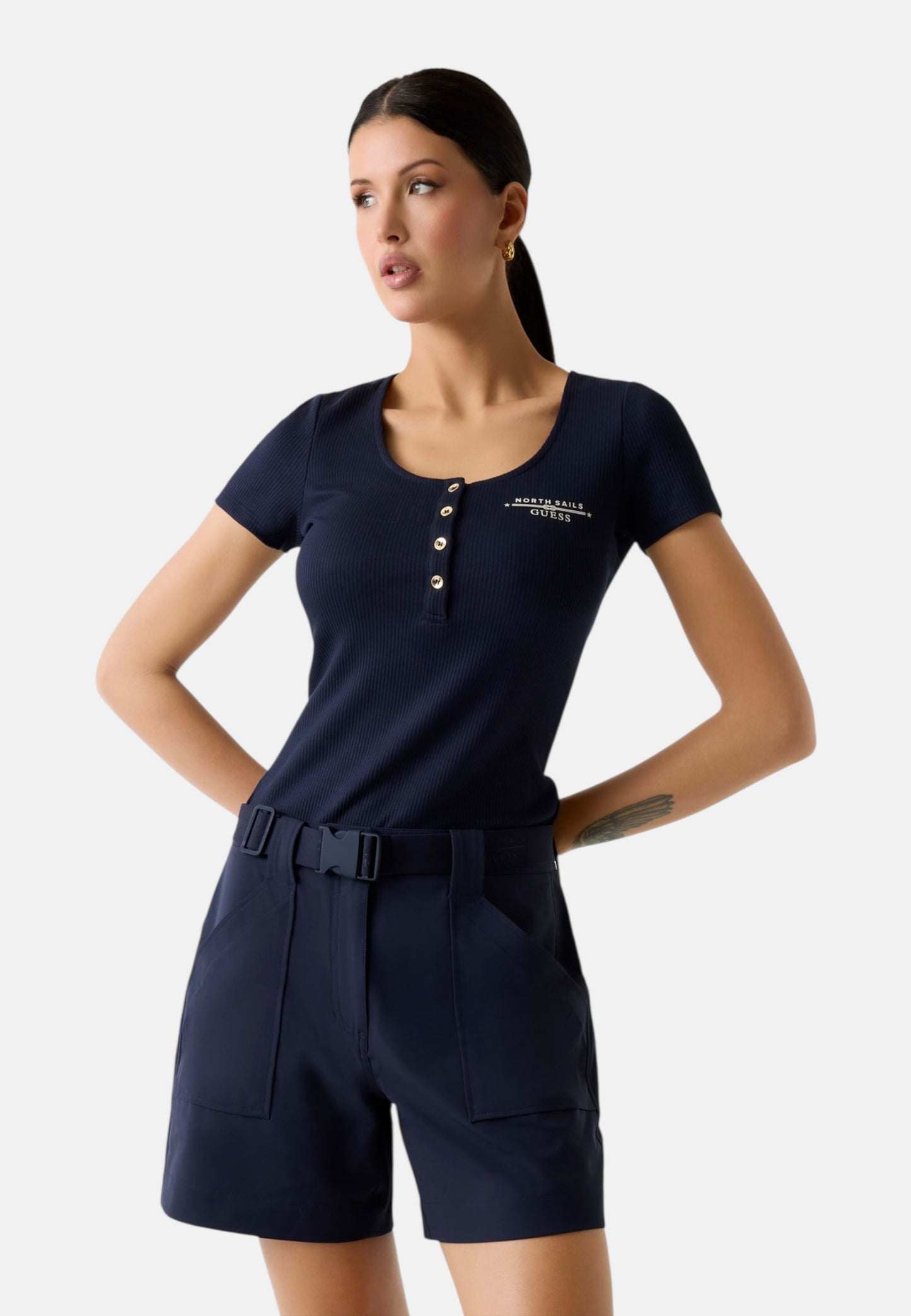 Polo Manica Corta Donna Guess  Guessxns Serafino W6GP01K2658
