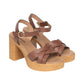 Sandali Con Tacco Donna Nero Giardini In Pelle Con Fasce Intrecciate  E617010D