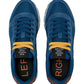 Sneakers Basse Uomo Sun68 Stile Running, Logo Ricamato, Nylon E Suede Tom Solid Z46101