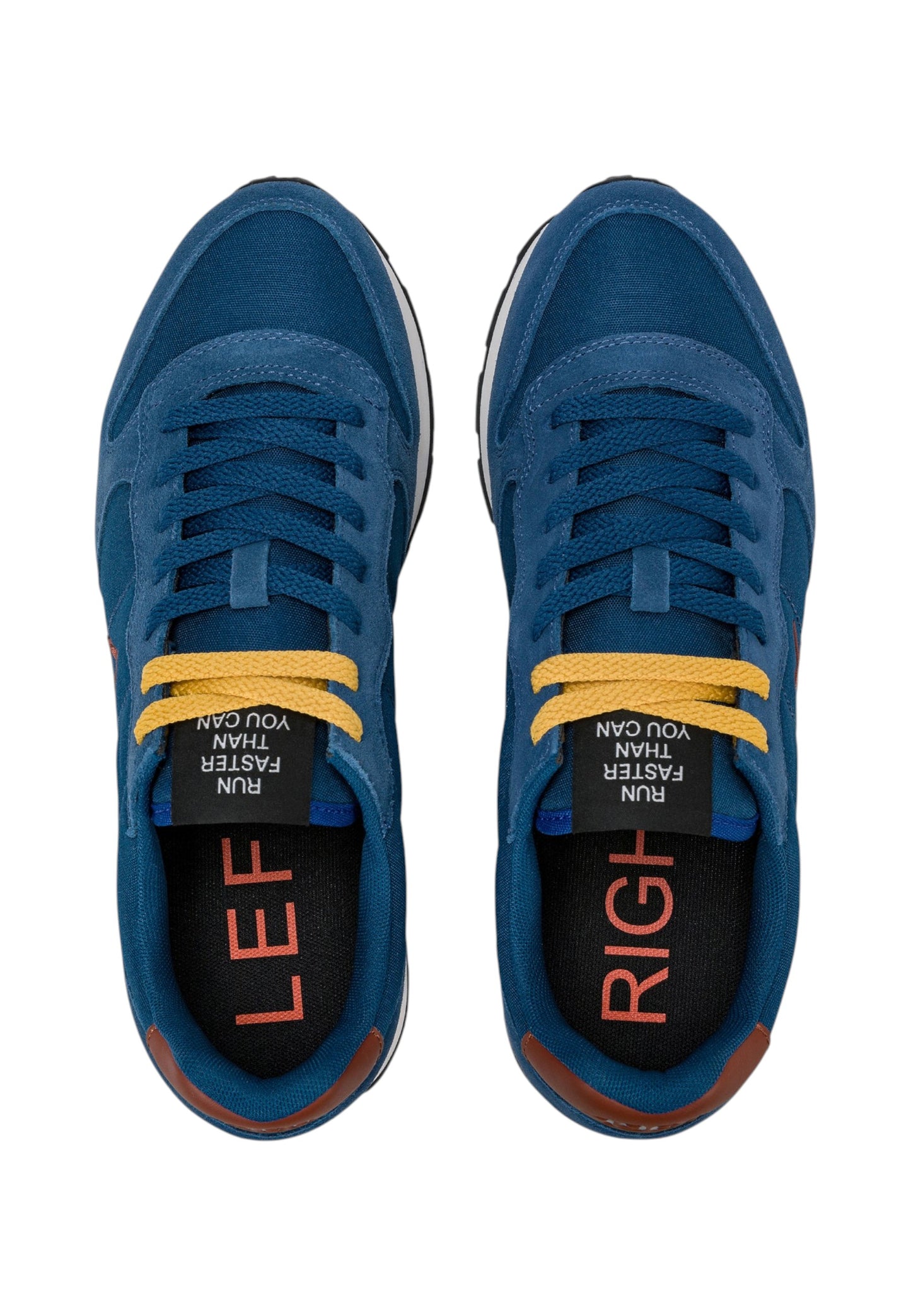 Sneakers Basse Uomo Sun68 Stile Running, Logo Ricamato, Nylon E Suede Tom Solid Z46101