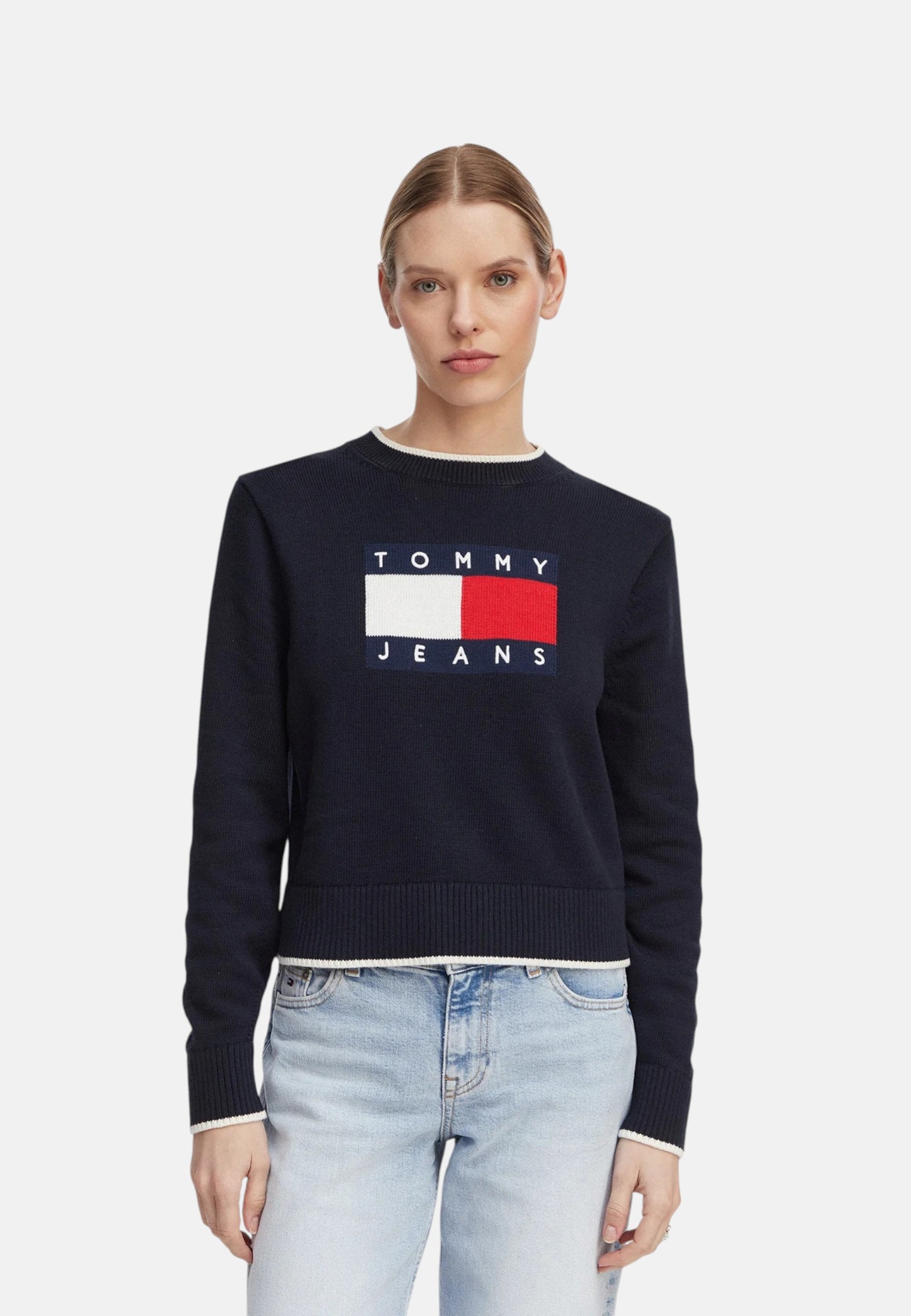 Maglione A Girocollo Donna Tommy Jeans  Tjw Tipping Flag Sw DW0DW22316