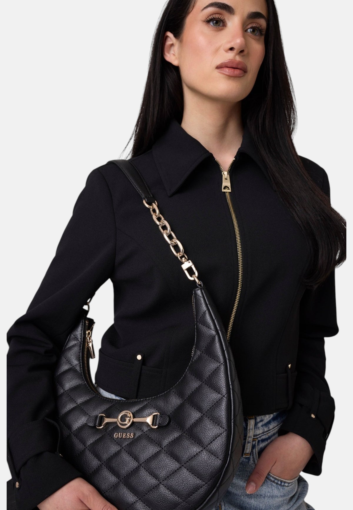 Borsa A Spalla Donna Guess Hobo Frances HWQG2241010