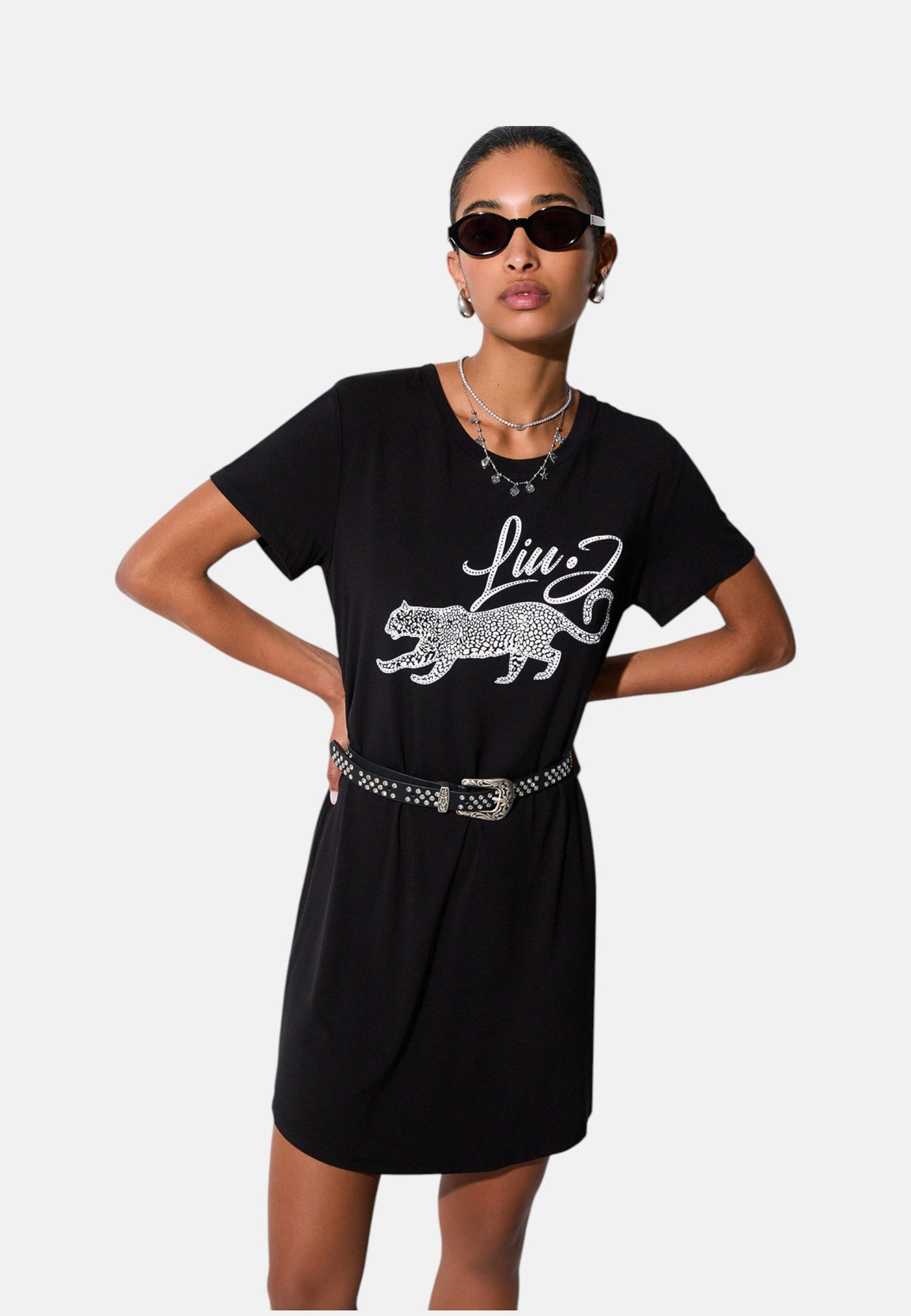 T-Shirt Manica Corta Donna Liu Jo Leopardo Eco Line VA6168JS360