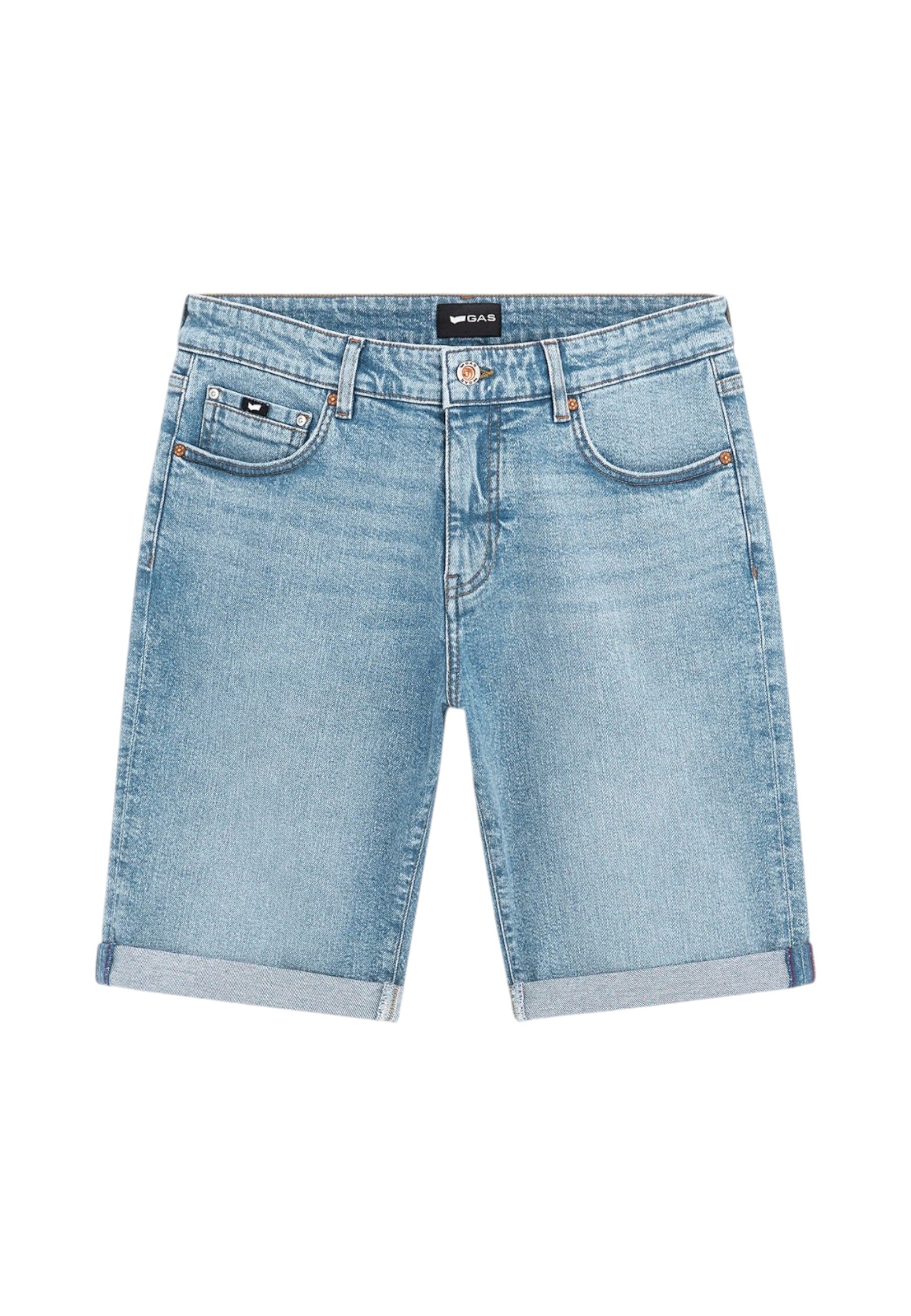 Pantaloncini Jeans Uomo Gas Stone Medium Light Albert Short Rev 370271030160