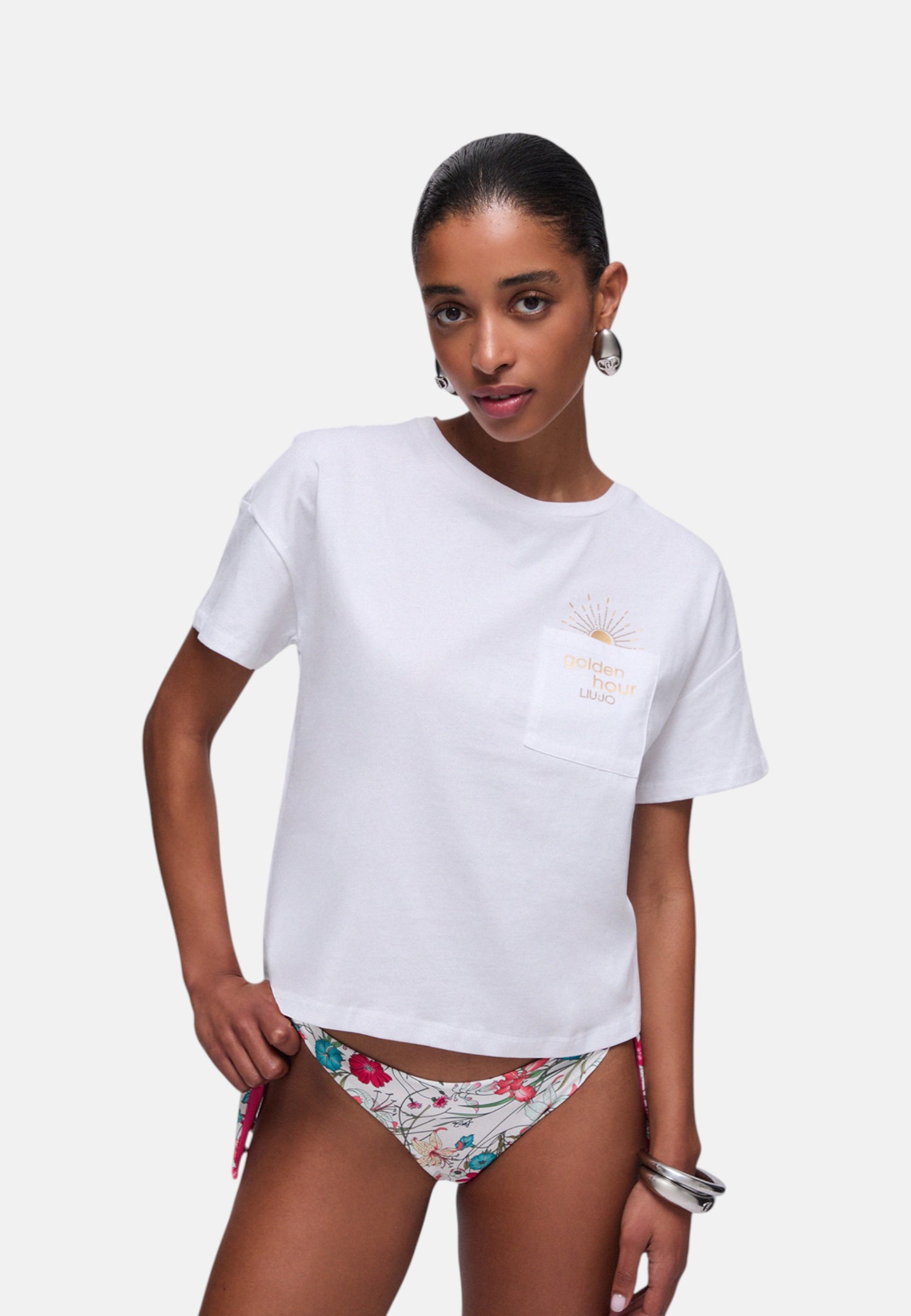 T-Shirt Manica Corta Donna Liu Jo Golden Hour Eco Line VA6161JS923