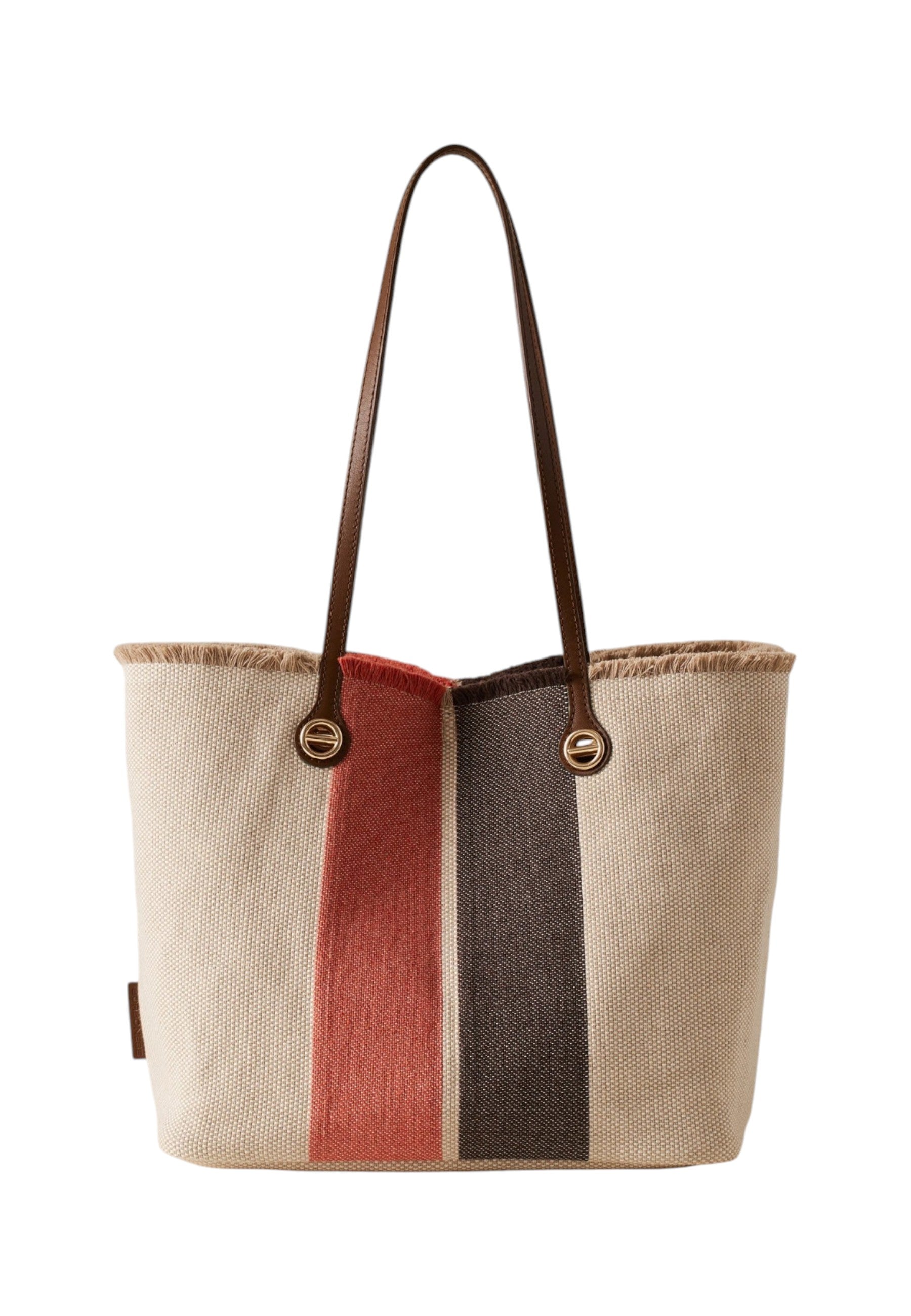 Borsa A Spalla Donna Borbonese Shopping Medium in Tessuto Jacquard Flight 910104010378