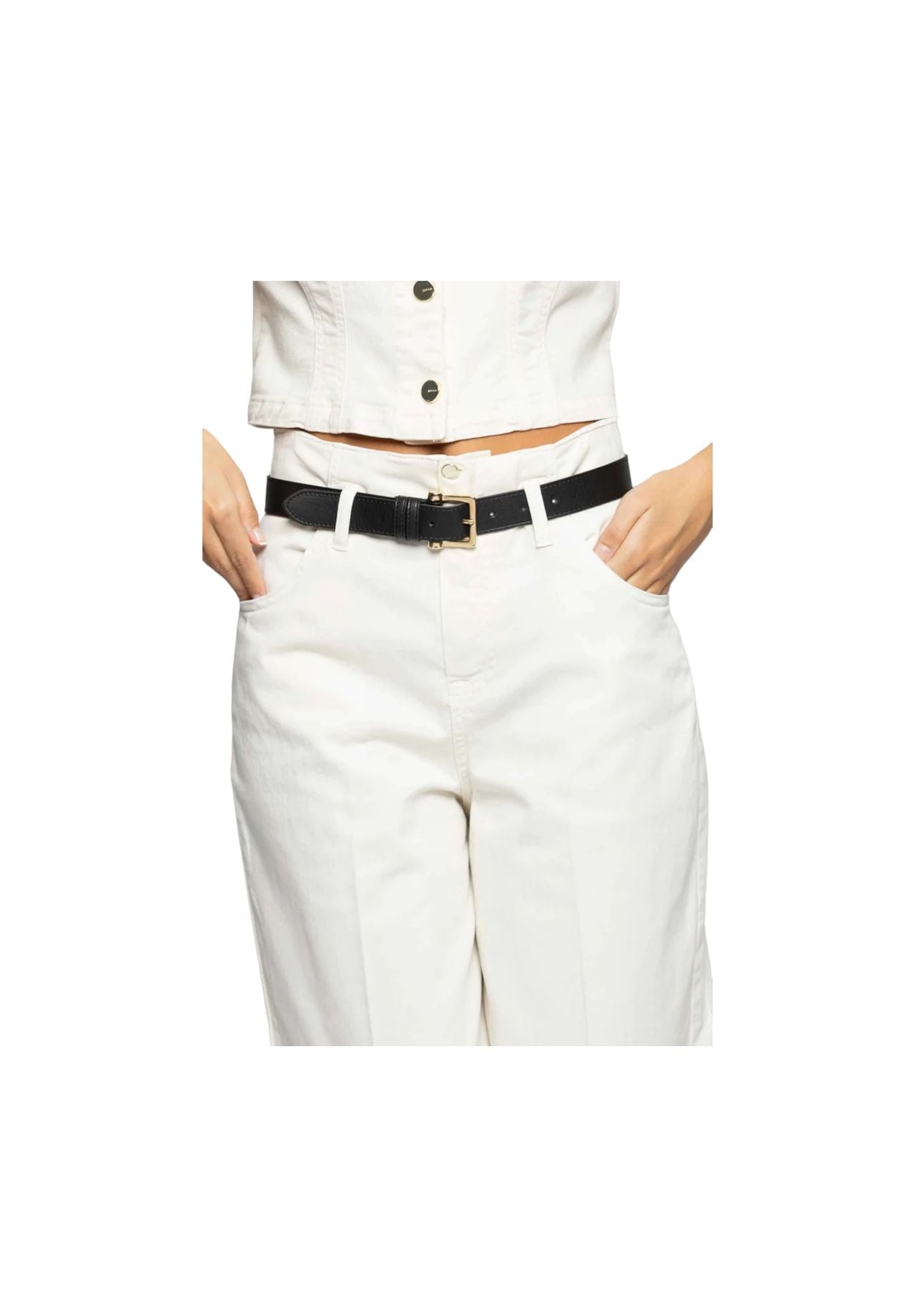 Pantaloni  Donna Kocca Crop Larghi A Vita Alta Kleo P24PPC1833ABUN2322