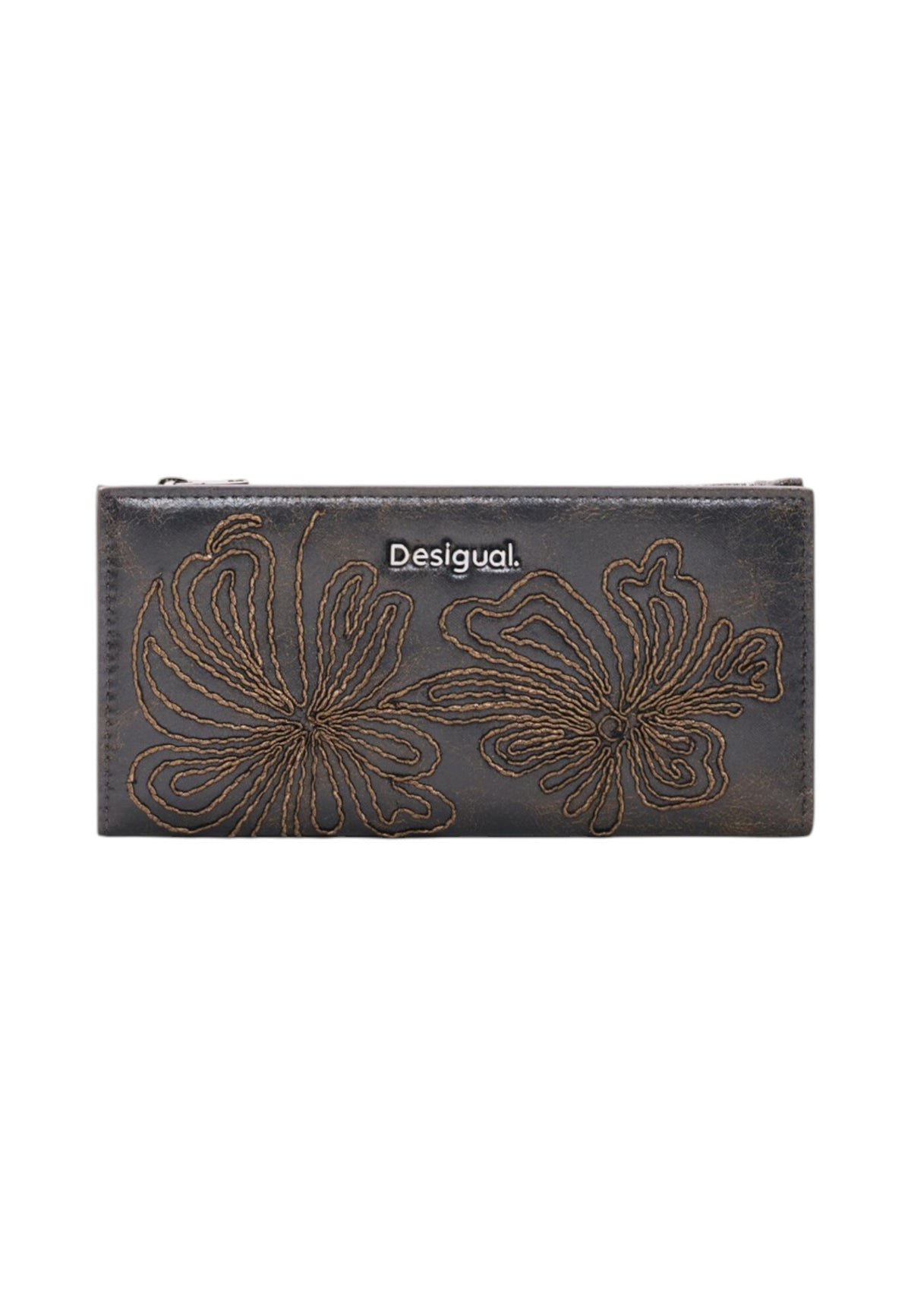Portafoglio Con Portamonete Donna Desigual Grande, Effetto pelle, Ricami floreali, Poliestere riciclato Mistral Clarisa 26WAYP19