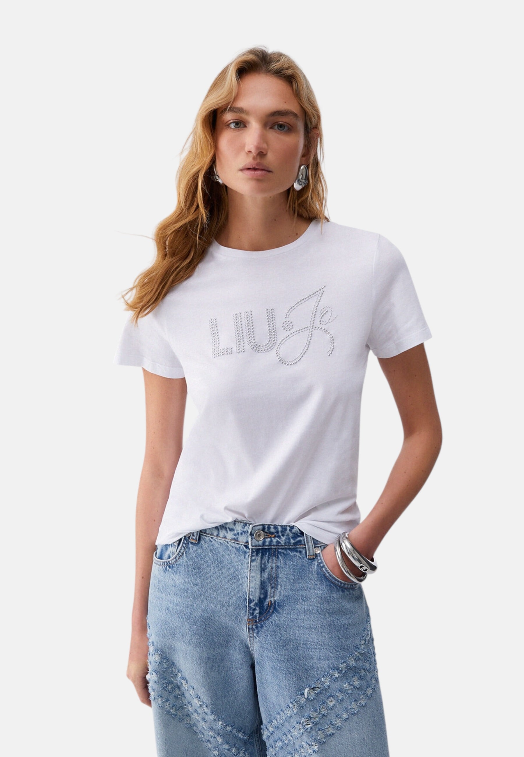 T-Shirt Manica Corta Donna Liu Jo Liujo Hotfixed Eco Line WA6491JS923
