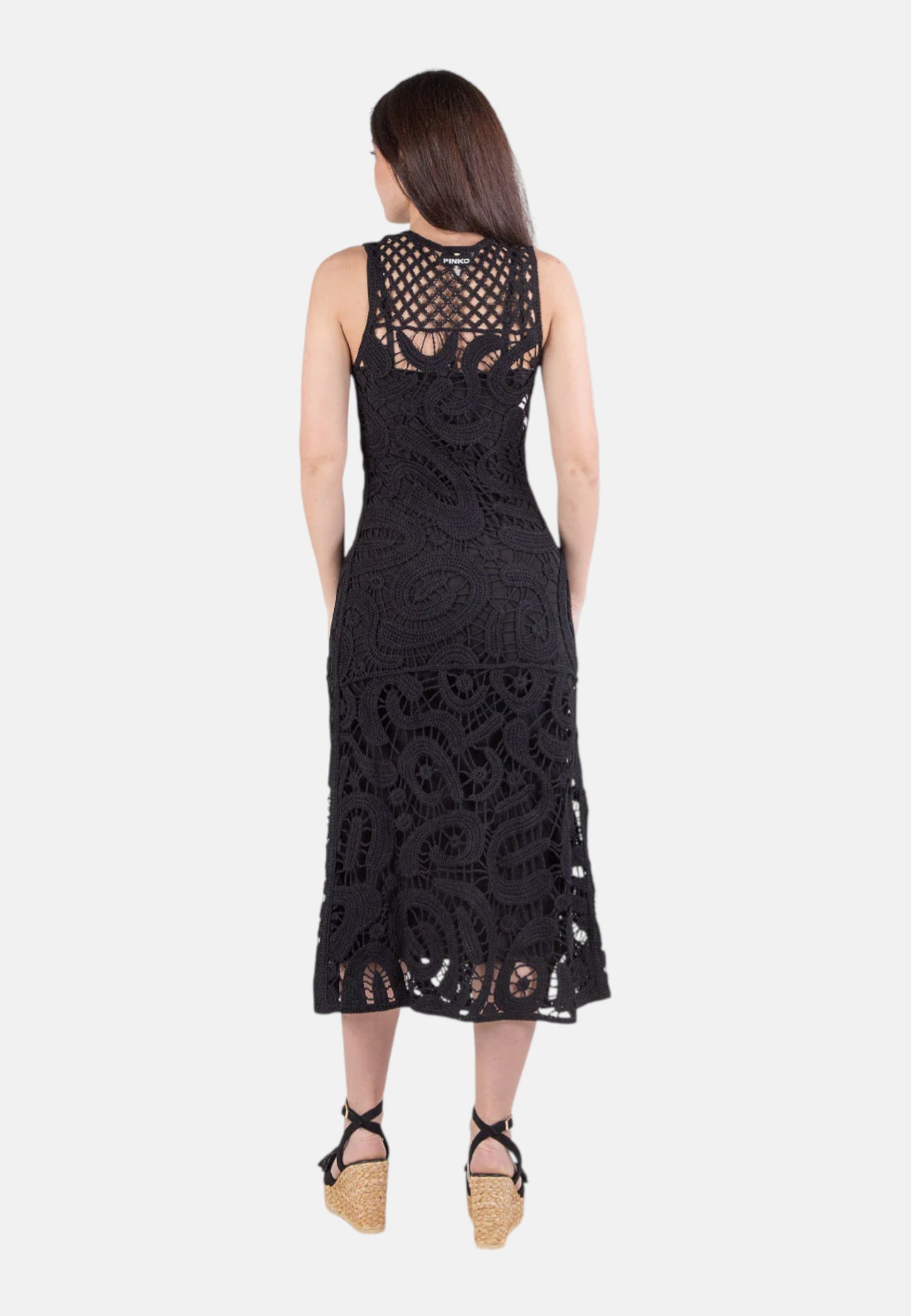 Vestito Lungo Donna Pinko Crochet Geometric Bufera 106361A354
