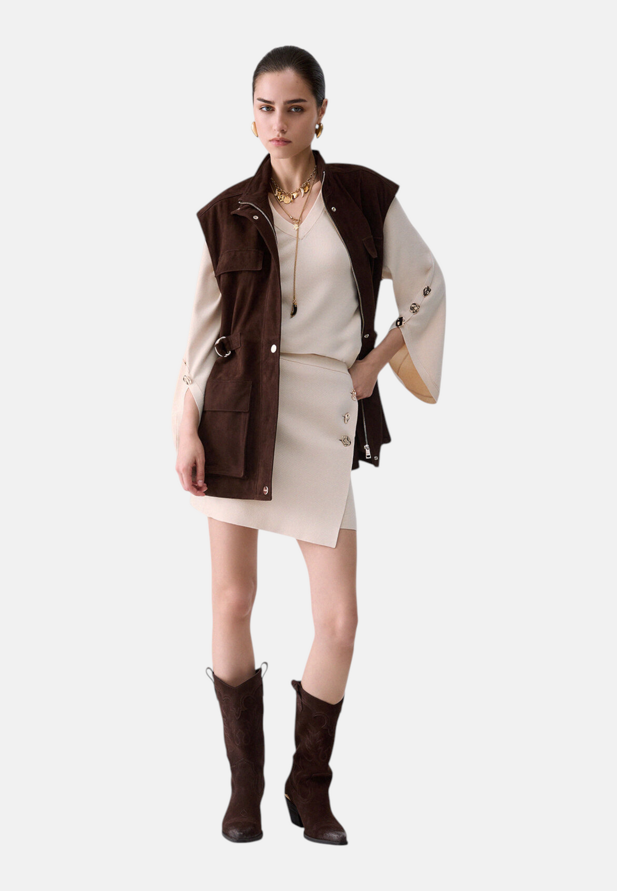 Maglia Scollo A V Donna Liu Jo Con Maniche A Mantella  CF6092MS99E