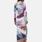 Vestito Lungo Donna Desigual Motivo astratto, Fit slim, Manica lunga, Orlo asimmetrico Helsinki 26WWVK31