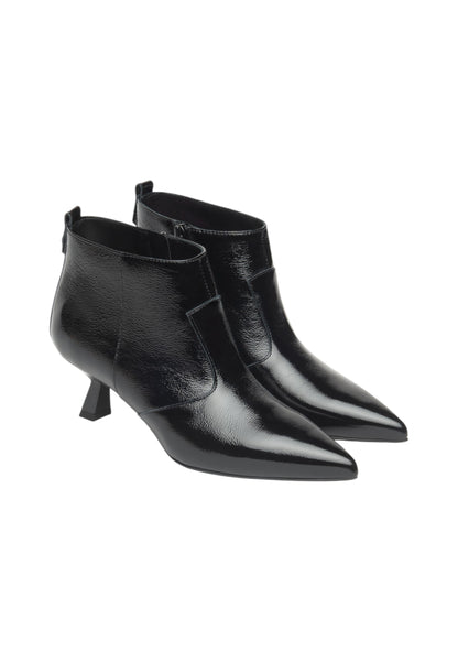 Stivaletti Tronchetti Donna Nero Giardini In Vernice Tacco Svasato 5 cm  I514432DE