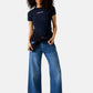 T-Shirt Manica Corta Donna Guess Slim Gj Logo Print W4YI01J1314