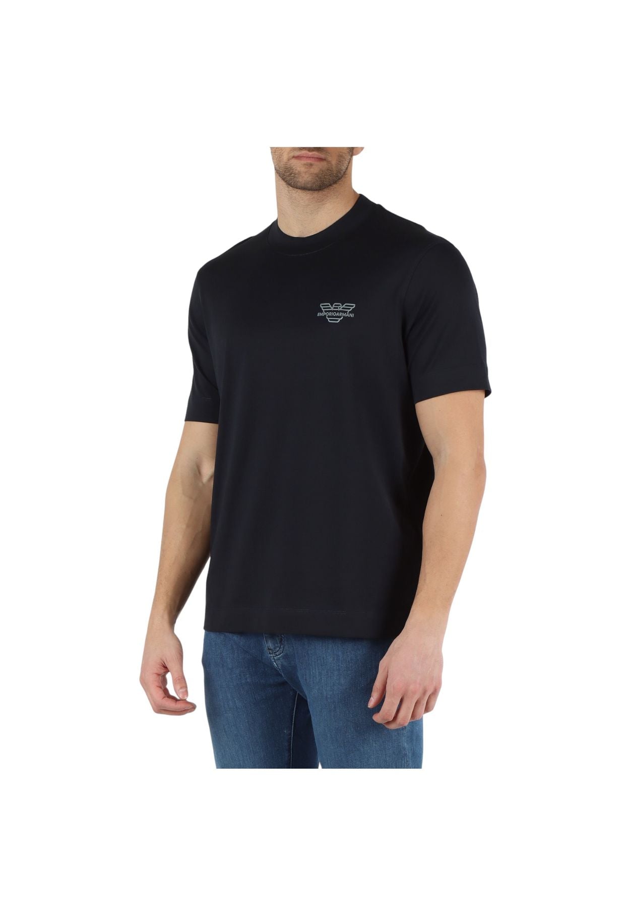T-Shirt Manica Corta Uomo Emporio Armani Con Logo In Rilievo Aquila 3D1TH31JOCZ