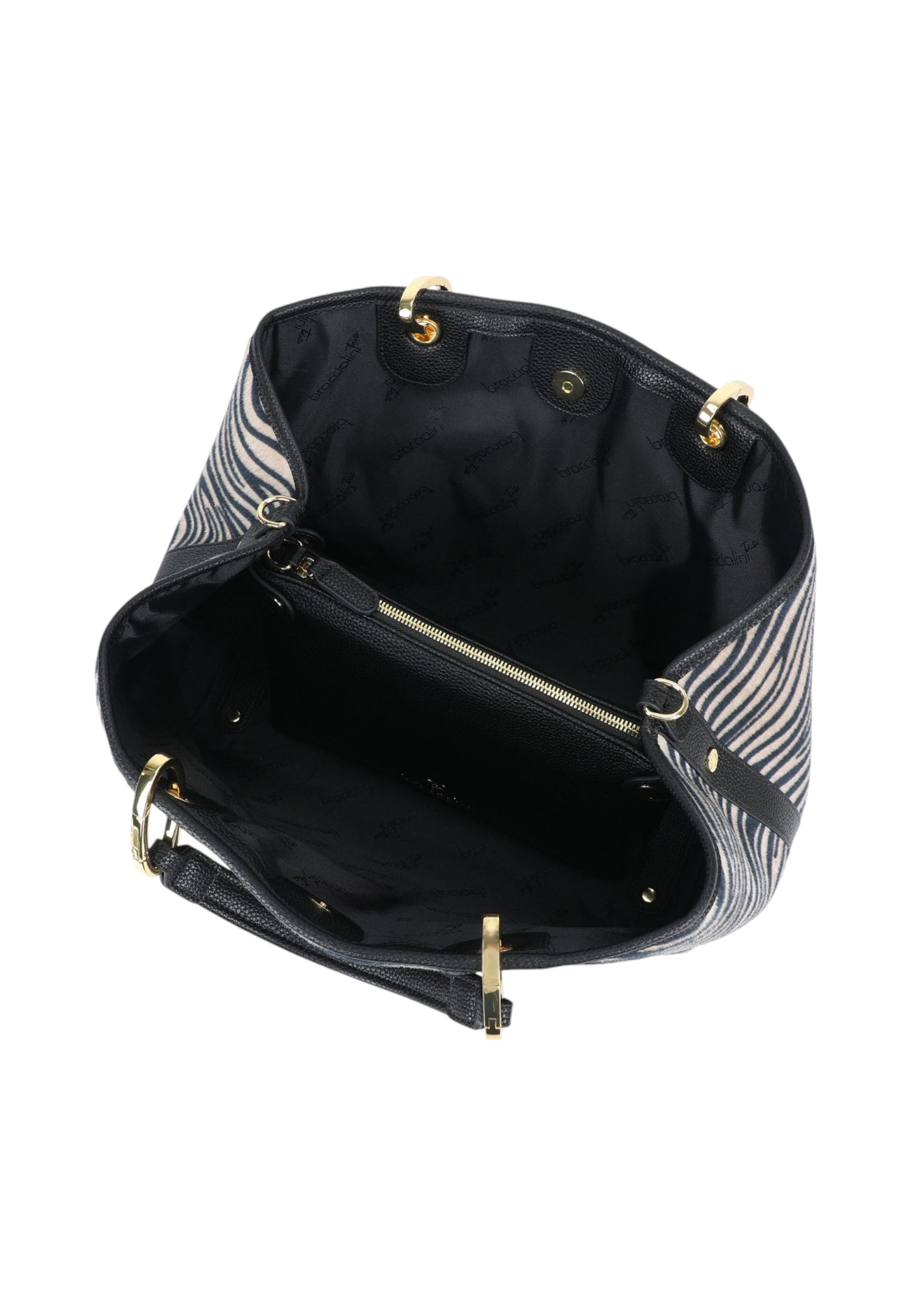 Borsa A Mano Donna Braccialini Zebra Beth Animalier B18570YY