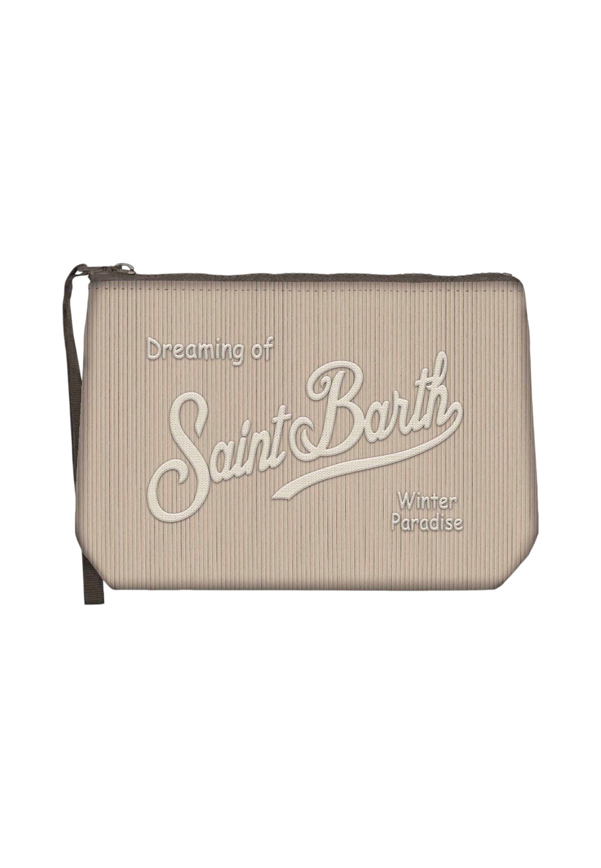 Pochette  Unisex Mc2 Saint Barth Chiusura Con Zip, Laccetto Laterale, Il Logo Saint Barth Sul Davanti Aline Corduroy S ALI0059