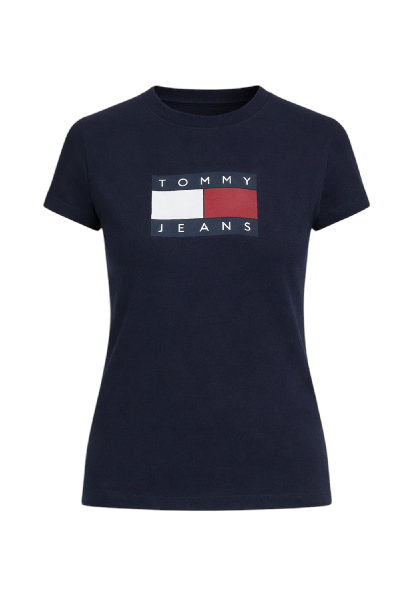 T-Shirt Manica Corta Donna Tommy Jeans  Tjw Slim Wavy Flag DW0DW22781