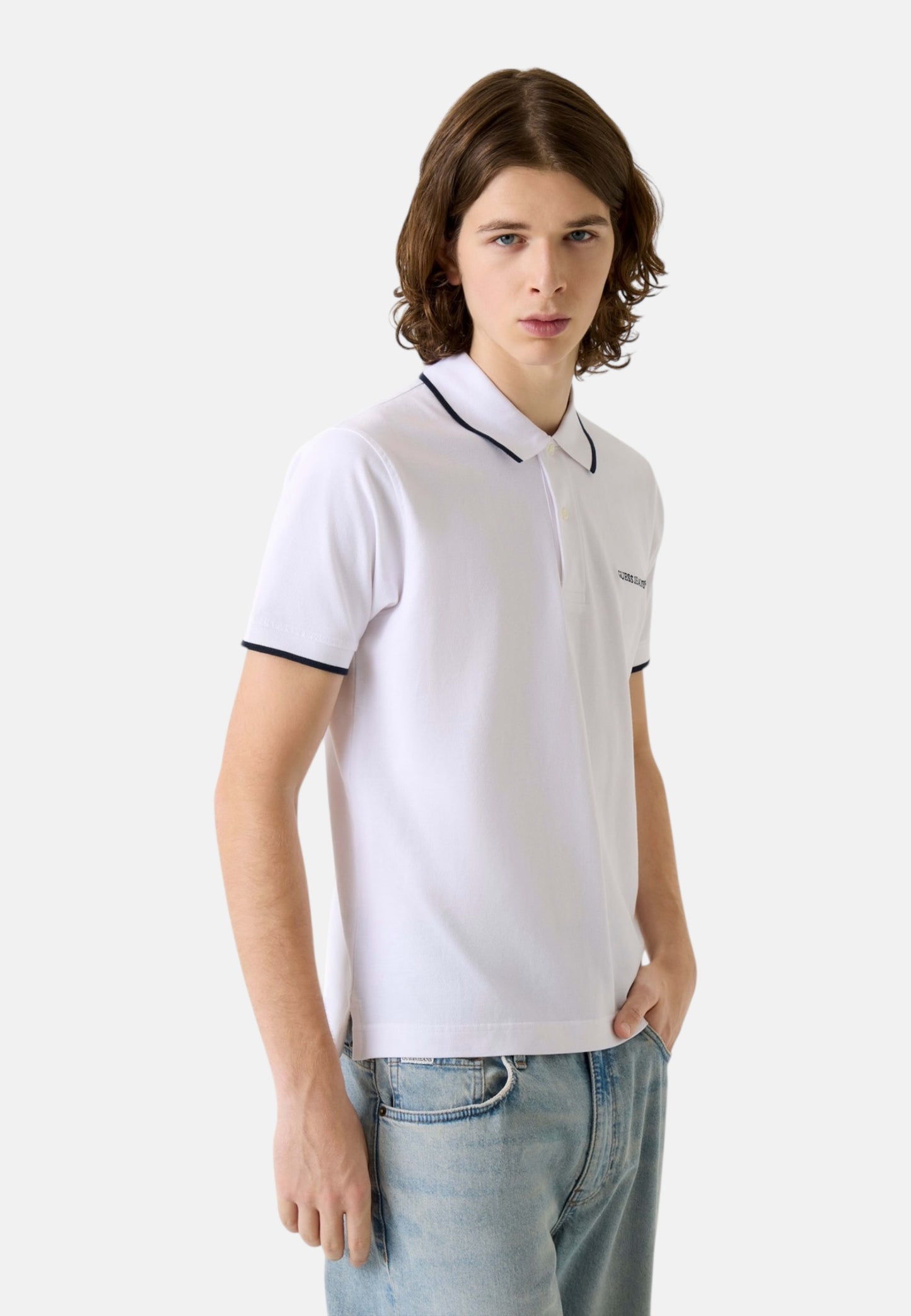 Polo Manica Corta Uomo Guess  Gj Reg Embro Tipping M6RP24KCJV1