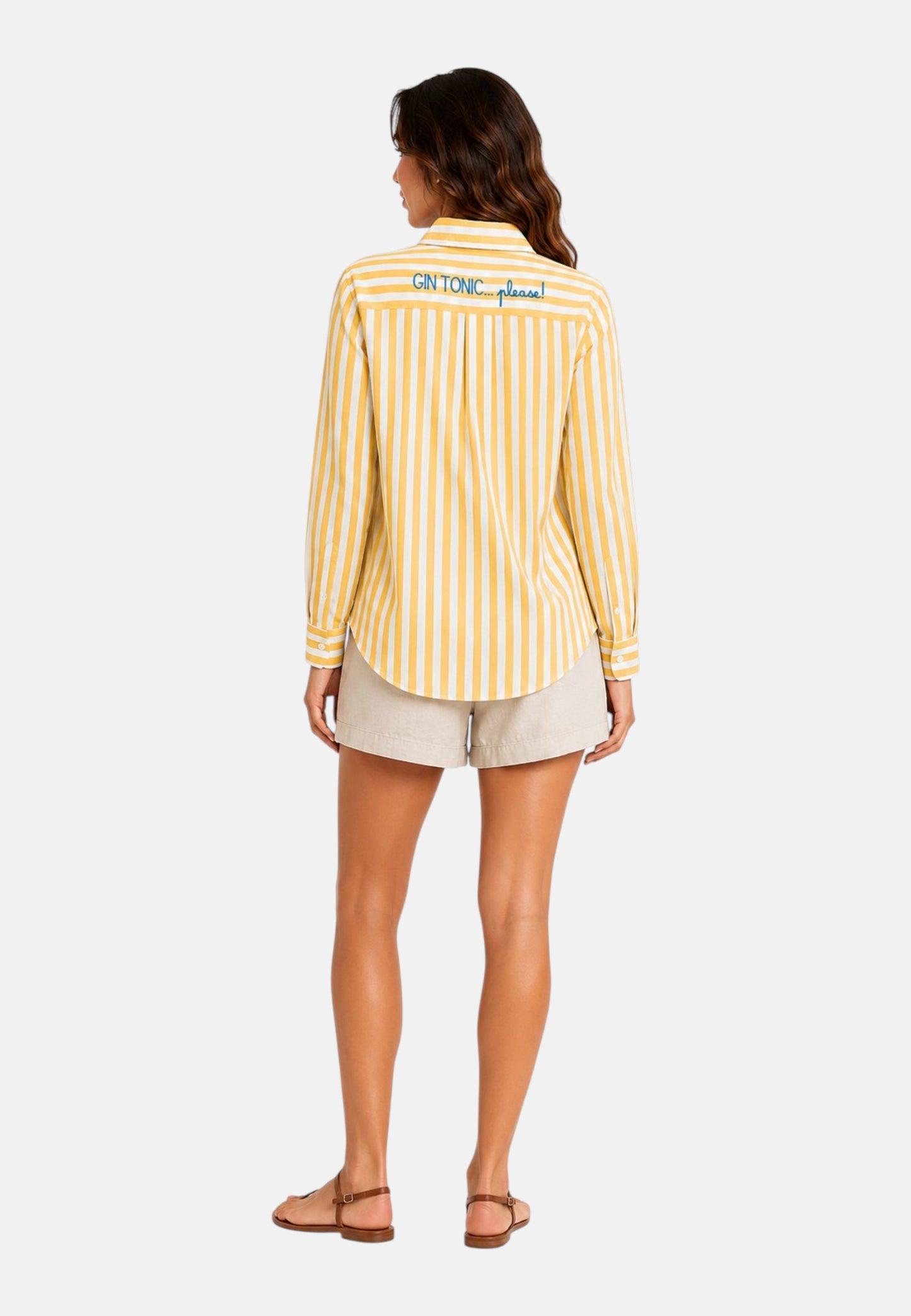 Camicia Manica lunga Donna Mc2 Saint Barth Stripes Mid V Gin Brigitte BRIG001