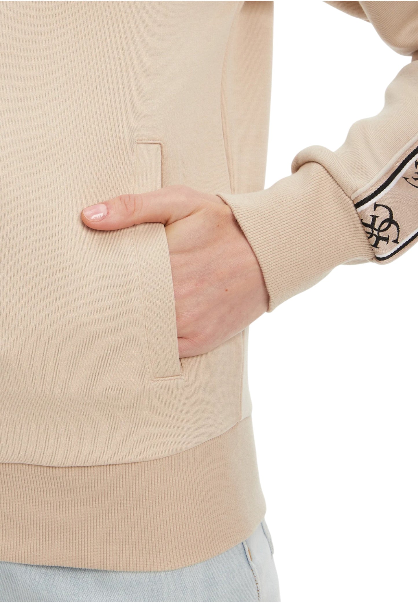 Felpa Con Zip Donna Guess  Britney V2YQ16KB3P2