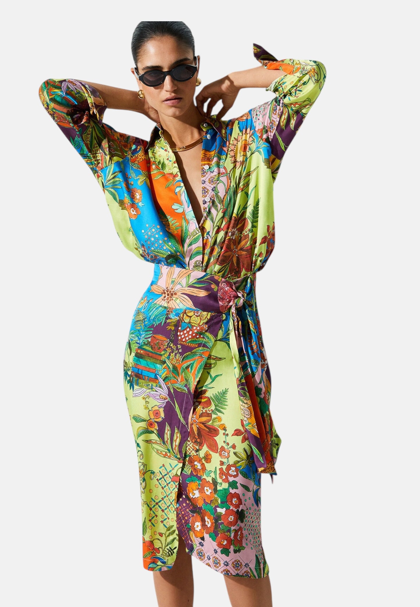 Gonna Midi Donna Liu Jo Tessuto Navetta Rainbow Tiger Eco Line WA6483T471A