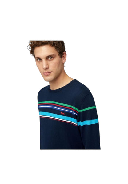 Maglia A Girocollo Uomo Harmont & Blaine Con Righe 3D  HRL639030763