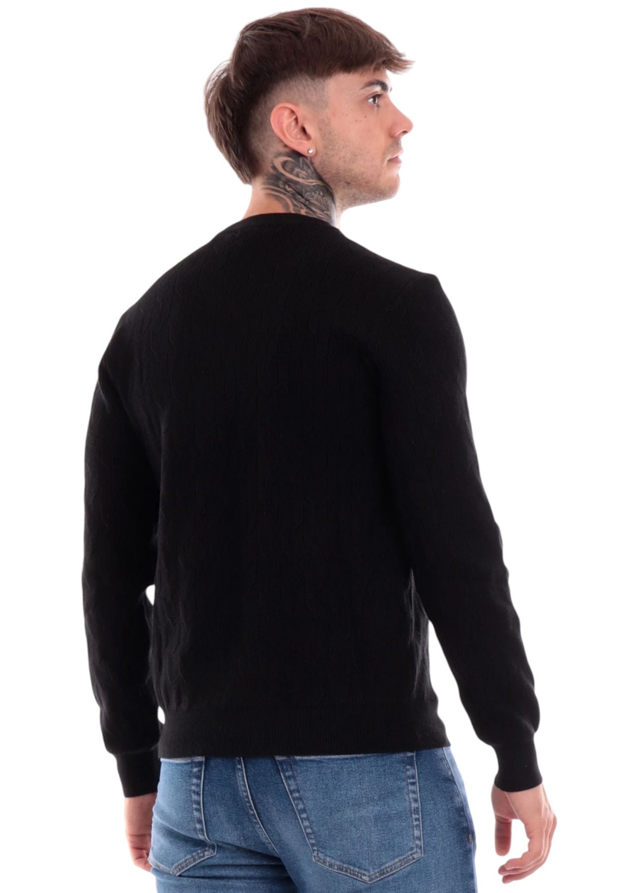 Maglione A Girocollo Uomo Guess  Delroy Stitched M4YR13Z3FC2