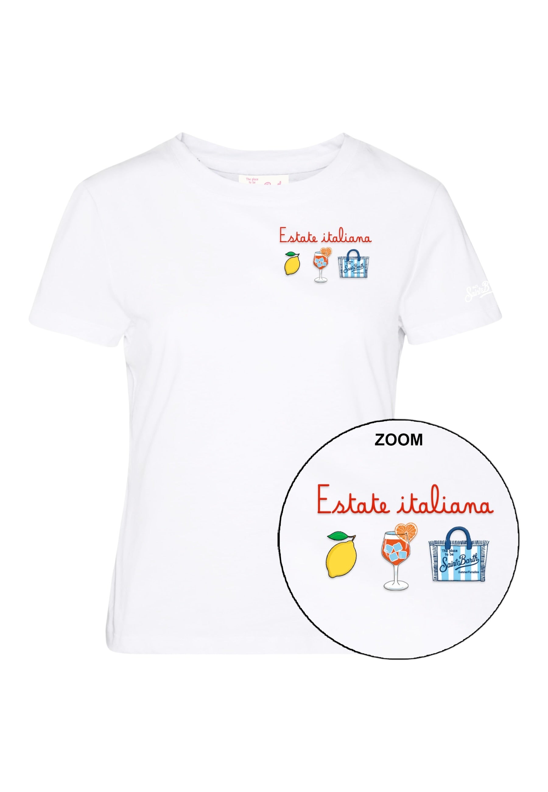 T-Shirt Manica Corta Donna Mc2 Saint Barth Estate Italiana Emb Emilie EMI0001