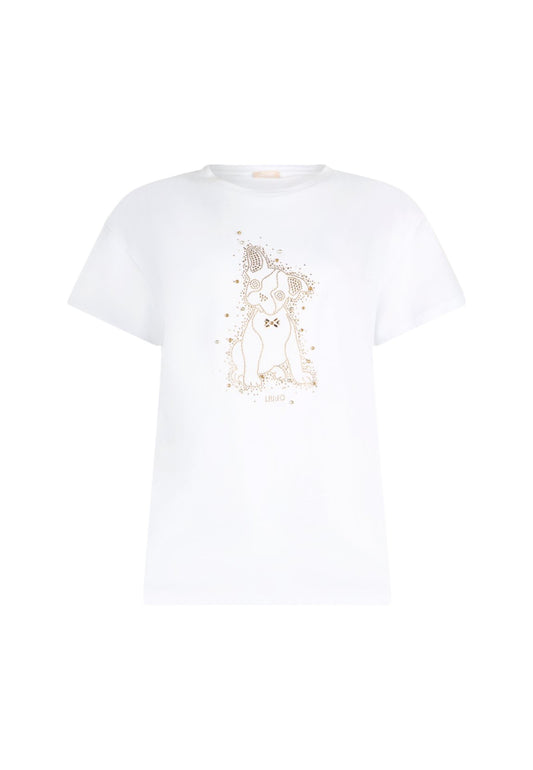 T-Shirt Manica Corta Donna Liu Jo  Dog Fashion MF5412JS923