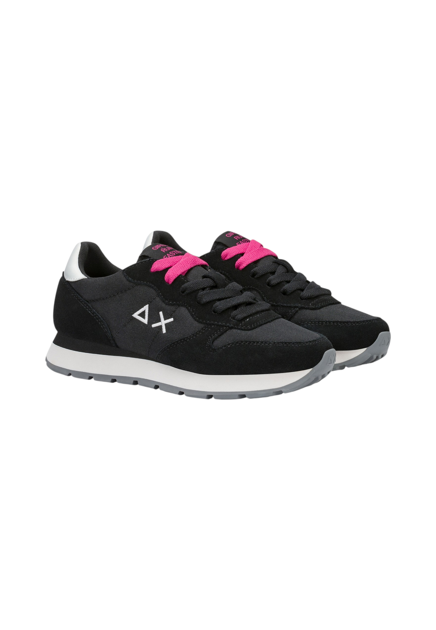 Sneakers Basse Donna Sun68 Stile Running, Nylon E Suede, Logo Ricamato Ally Solid Z46201
