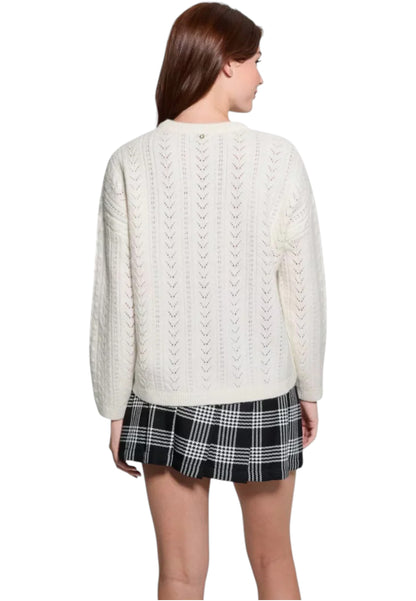 Maglione A Girocollo Donna Guess  Sylvie Pointelle W5YR56Z2ZK2