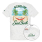 T-Shirt Manica Corta Uomo Mc2 Saint Barth Stampa/Ricamo Fronte E Retro Snoopy King Portland PRL0002