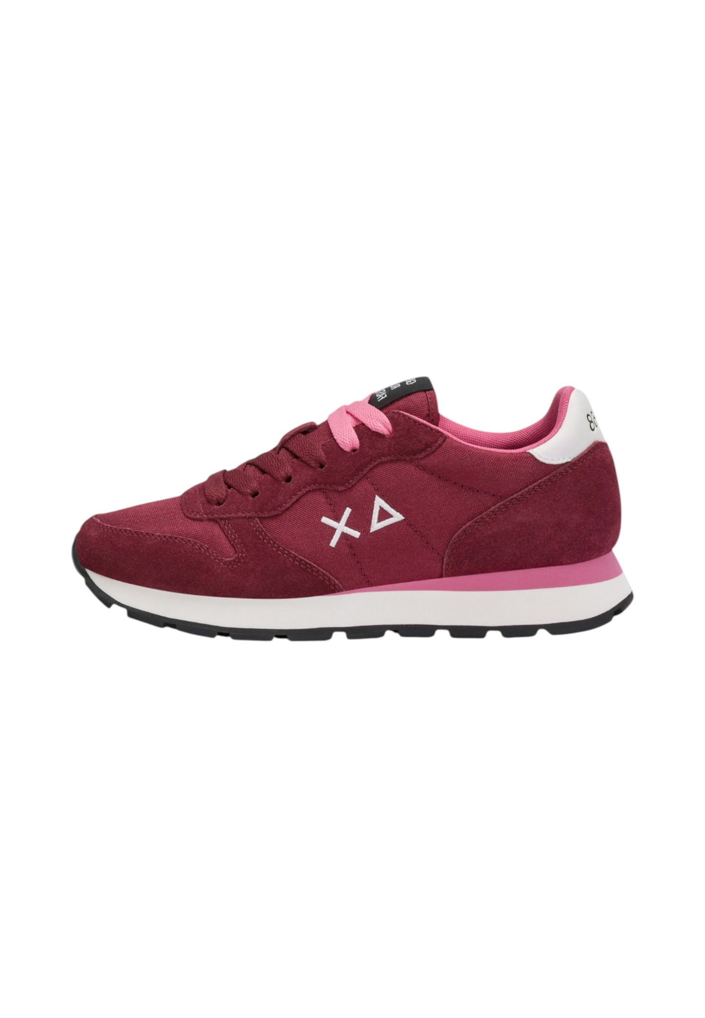 Sneakers Basse Donna Sun68 Stile Running, Nylon E Suede, Logo Ricamato Ally Solid Z46201