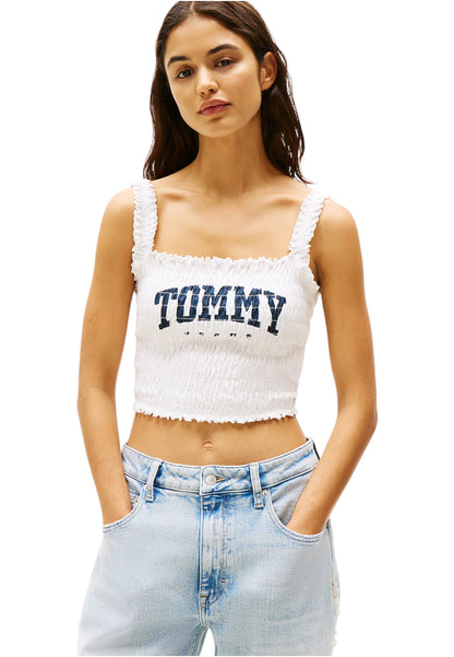 Top  Donna Tommy Jeans  Tjw Smock Varsity Br