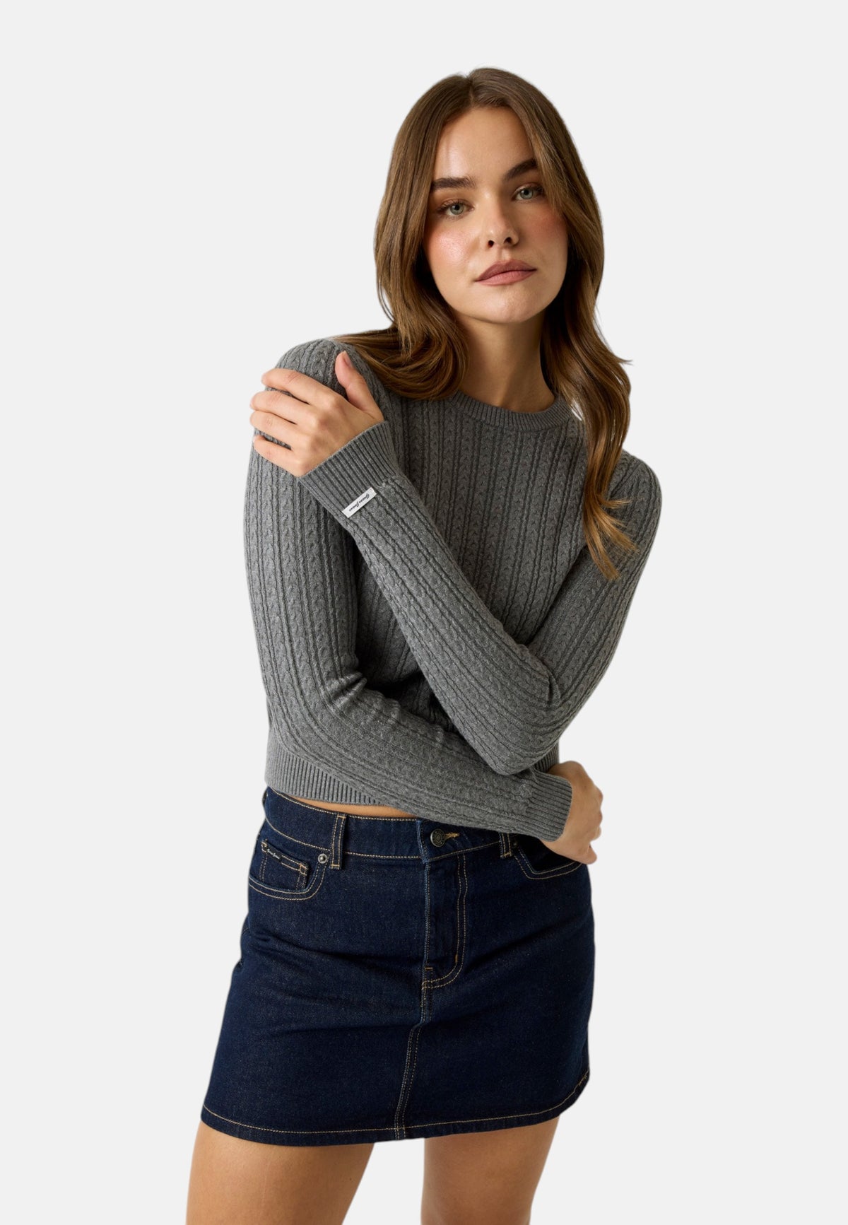 Maglione A Girocollo Donna Guess Lavorazione a trecce Gj W6YR41Z1102