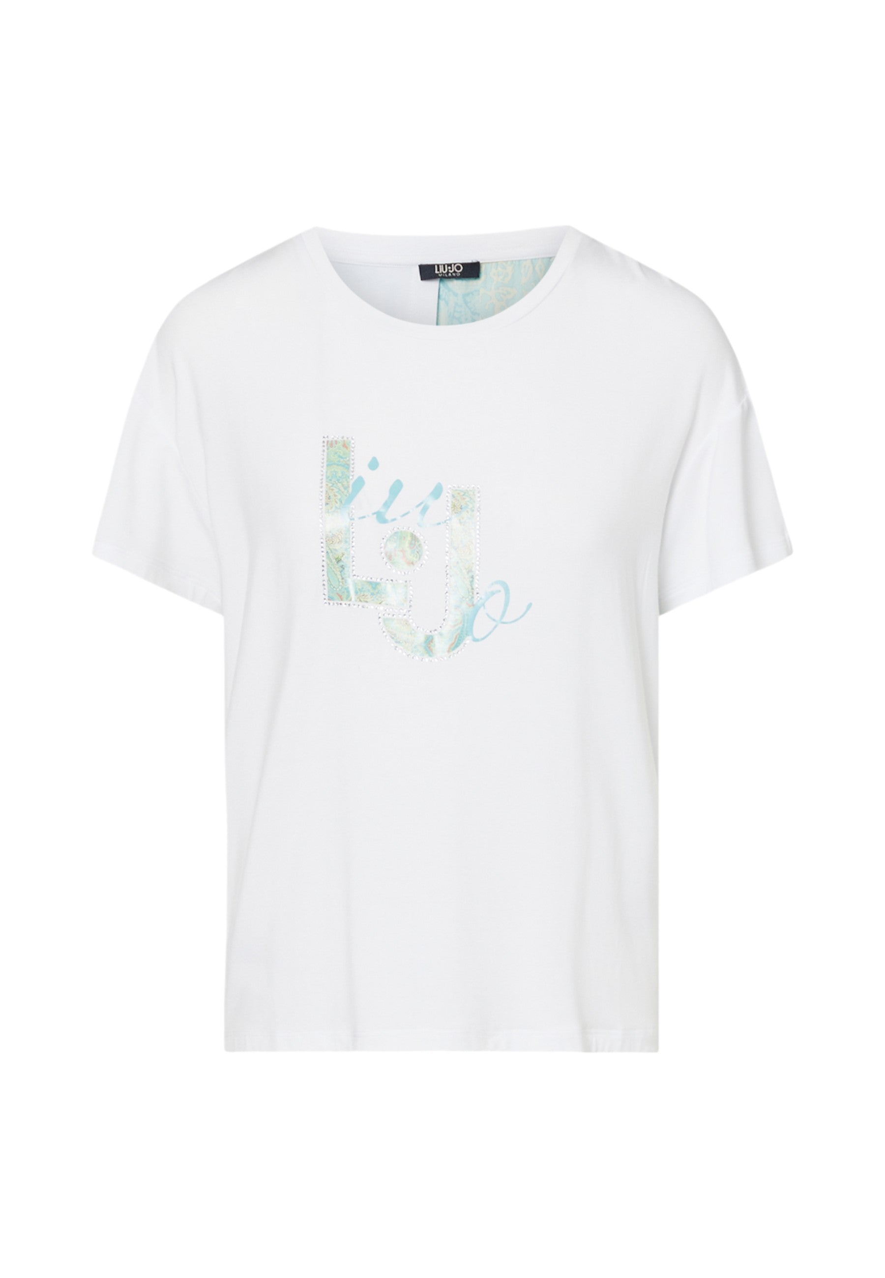 T-Shirt Manica Corta Donna Liu Jo LJ Cachemire Water Eco Line VA6164JS360