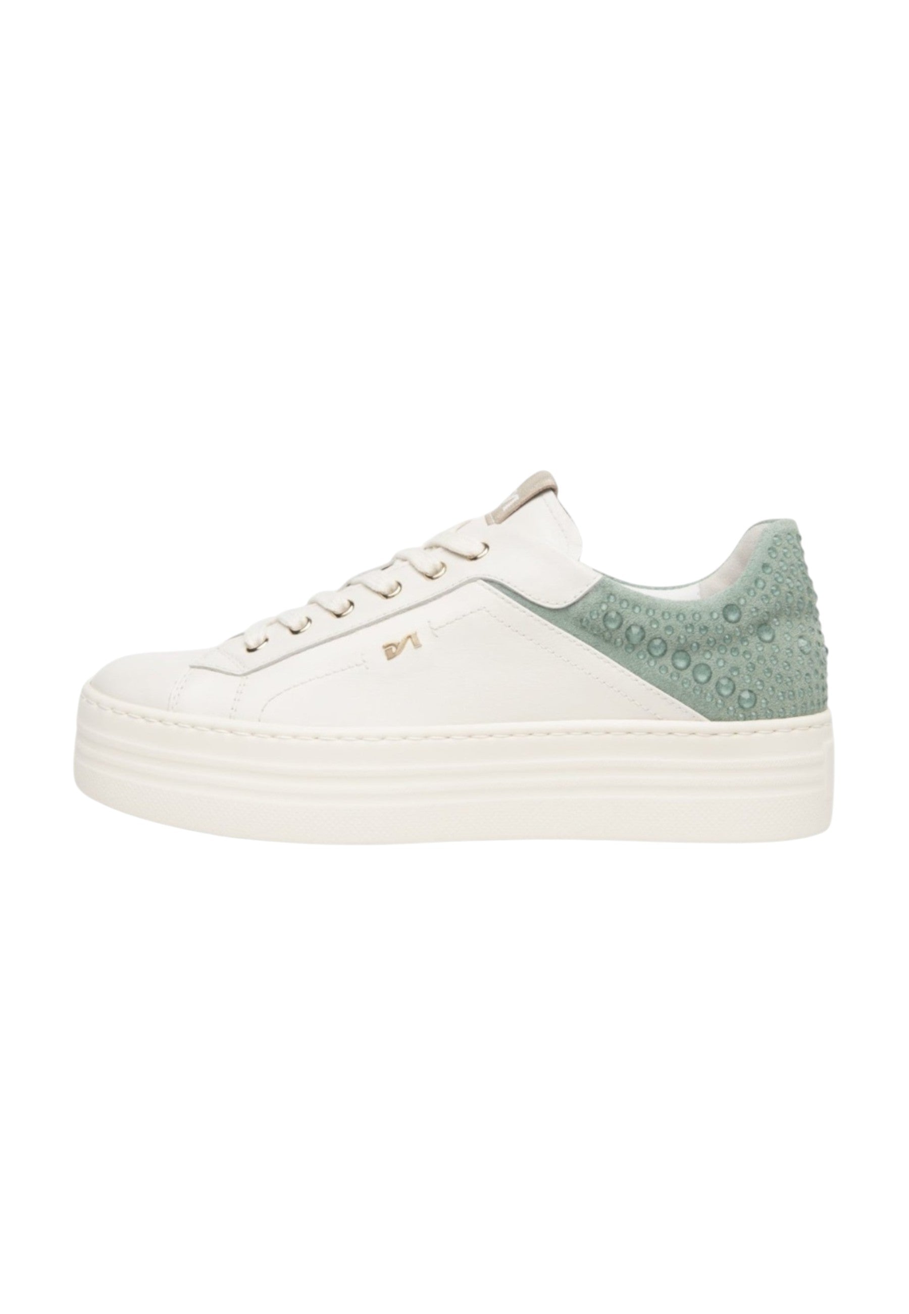 Sneakers Basse Donna Nero Giardini In Pelle Con Dettagli Posteriori Con Applicazioni  E615300D