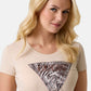 T-Shirt Manica Corta Donna Guess  Zebra Triangle W6GI19K3042