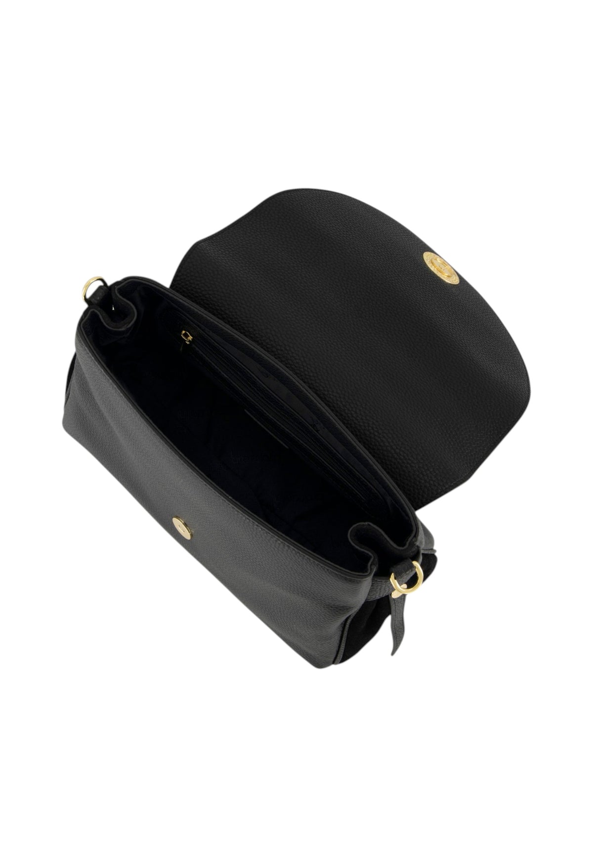 Borsa A Mano Donna Braccialini A Bauletto, Singolo con tracolla removibile e regolabile, Chiusura con zip, Due tasche interne, una con zip e una aperta, Dettaglio boule in metallo dorato, Dimensioni: 26 x 13 x 20 Cm Ariel B19433PP