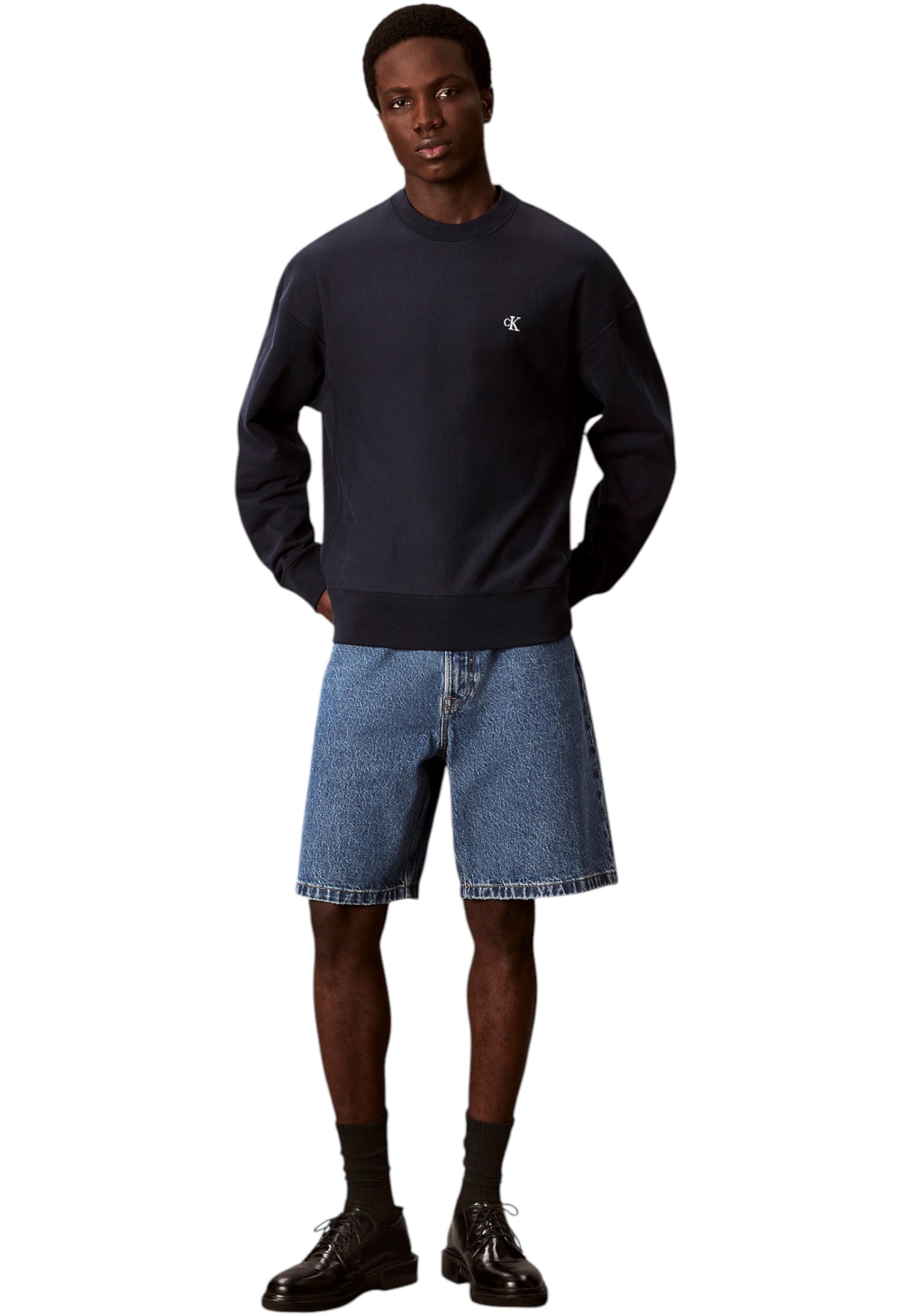 Felpa A Girocollo Uomo Calvin klein Jeans  Premium Terry Monogram LV04RC277G